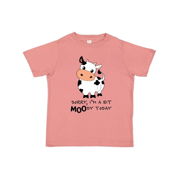 Inktastic Sorry, I'm a Bit Moody Today Cute Cow Pun Boys or Girls Toddler T-Shirt