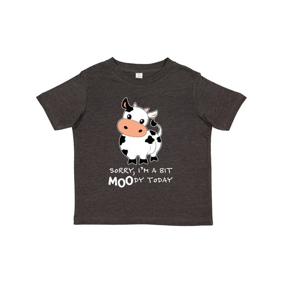 Inktastic Sorry, I'm a Bit Moody Today Cute Cow Pun Boys or Girls Toddler T-Shirt