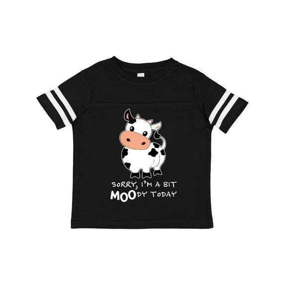 Inktastic Sorry, I'm a Bit Moody Today Cute Cow Pun Boys or Girls Toddler T-Shirt