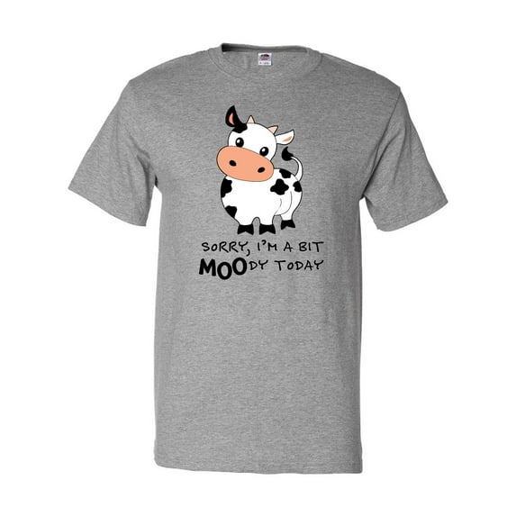 Inktastic Sorry, I'm a Bit MOOdy Today Cute Cow Pun T-Shirt