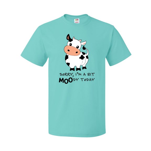 Inktastic Sorry, I'm a Bit MOOdy Today Cute Cow Pun T-Shirt