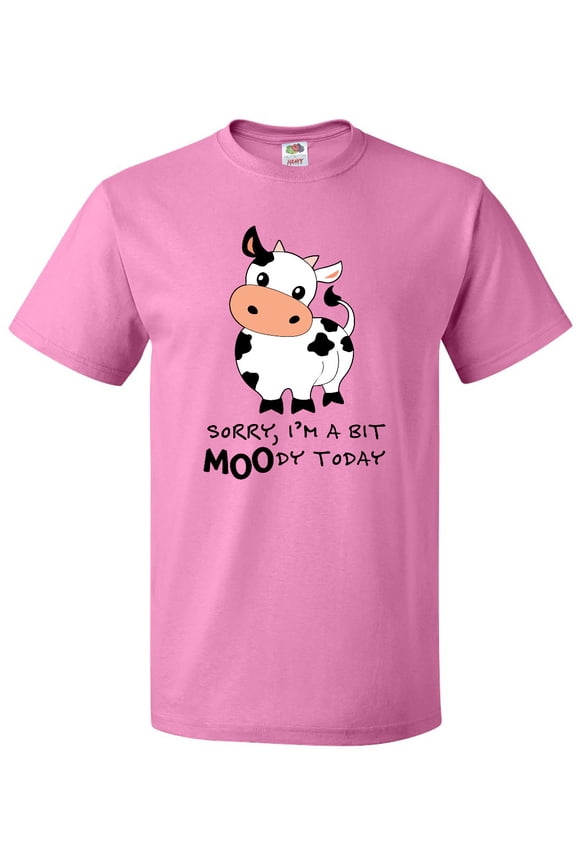 Sorry, I'm a Bit MOOdy Today Cute Cow Pun T-Shirt