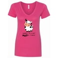 thumbnail image 1 of Inktastic Sorry, I'm a Bit Moody Today Cute Cow Pun Women's V-Neck T-Shirt, 1 of 5