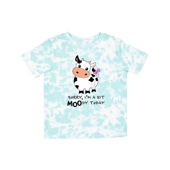Inktastic Sorry, I'm a Bit Moody Today Cute Cow Pun Boys or Girls Toddler T-Shirt