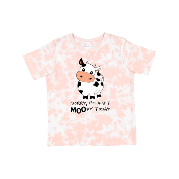 Inktastic Sorry, I'm a Bit Moody Today Cute Cow Pun Boys or Girls Toddler T-Shirt