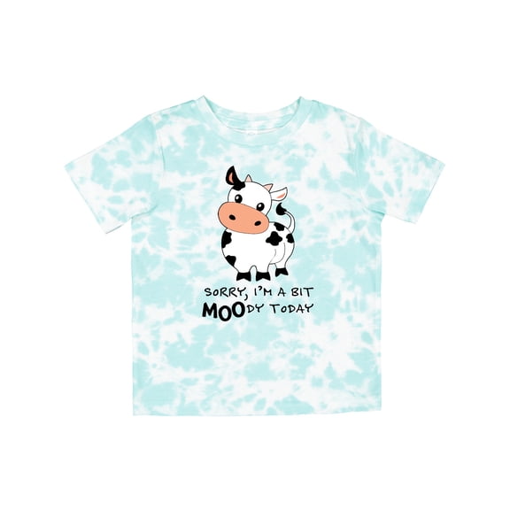 Inktastic Sorry, I'm a Bit Moody Today Cute Cow Pun Boys or Girls Toddler T-Shirt