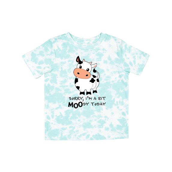 Inktastic Sorry, I'm a Bit Moody Today Cute Cow Pun Boys or Girls Toddler T-Shirt