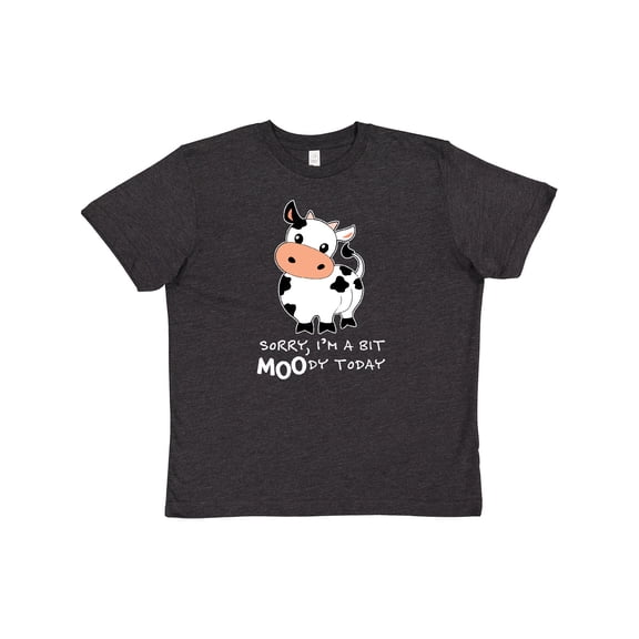 Inktastic Sorry, I'm a bit MOOdy today cute cow pun Youth T-Shirt