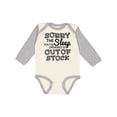 thumbnail image 1 of Inktastic Sorry The Sleep You've Orderd is Out of Stock Boys or Girls Long Sleeve Baby Bodysuit, 1 of 5