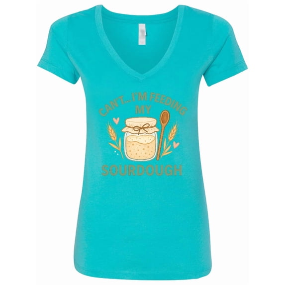 Inktastic Sourdough Starter Baker Women's V-Neck T-Shirt