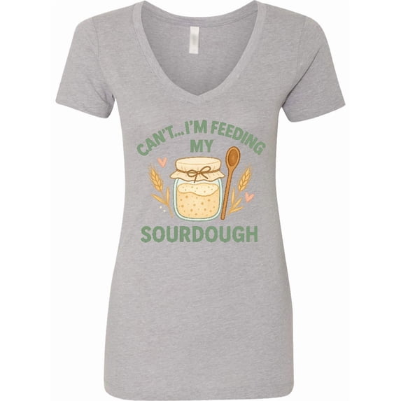 Inktastic Sourdough Starter Baker Women's V-Neck T-Shirt