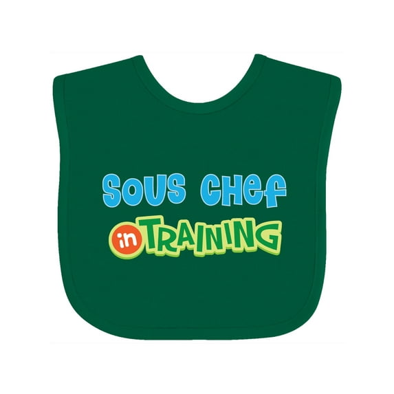 Inktastic Sous Chef in Training Boys or Girls Baby Bib
