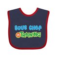 thumbnail image 1 of Inktastic Sous Chef in Training Boys or Girls Baby Bib, 1 of 4