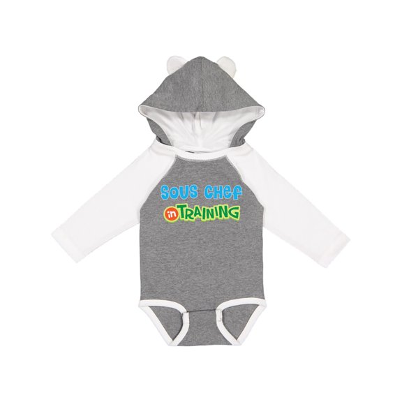 Inktastic Sous Chef in Training Boys or Girls Long Sleeve Baby Bodysuit