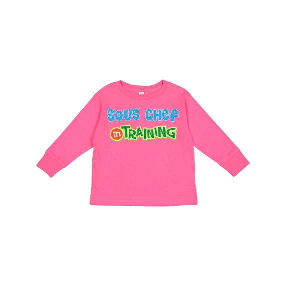 Inktastic Sous Chef in Training Boys or Girls Long Sleeve Toddler T-Shirt
