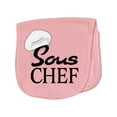 thumbnail image 1 of Inktastic Sous Chef with Toque Hat Baby Burp Cloth, 1 of 3