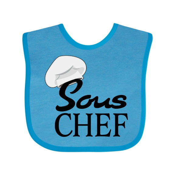 Inktastic Sous Chef with Toque Hat Boys or Girls Baby Bib