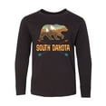 thumbnail image 1 of Inktastic South Dakota Vacation Bear Silhouette Long Sleeve Youth T-Shirt, 1 of 5