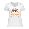 thumbnail image 1 of Inktastic South Dakota Vacation Bear Silhouette Women's Plus Size T-Shirt, 1 of 5