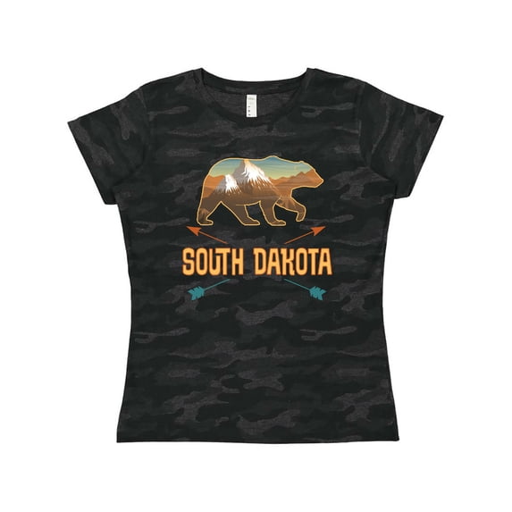 Inktastic South Dakota Vacation Bear Silhouette Women's T-Shirt