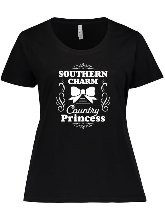 Southern Charm Country Princess with Bow Women's Plus Size T-Shirt