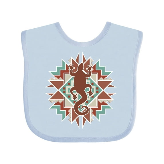 Inktastic Southwestern Native Pattern Lizard Boys or Girls Baby Bib
