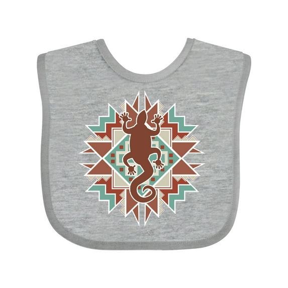 Inktastic Southwestern Native Pattern Lizard Boys or Girls Baby Bib