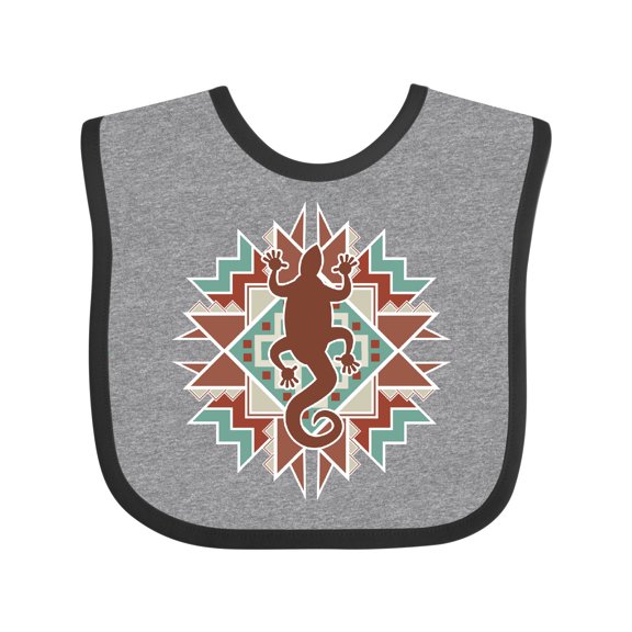 Inktastic Southwestern Native Pattern Lizard Boys or Girls Baby Bib