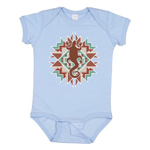 Inktastic Southwestern Native Pattern Lizard Boys or Girls Baby Bodysuit