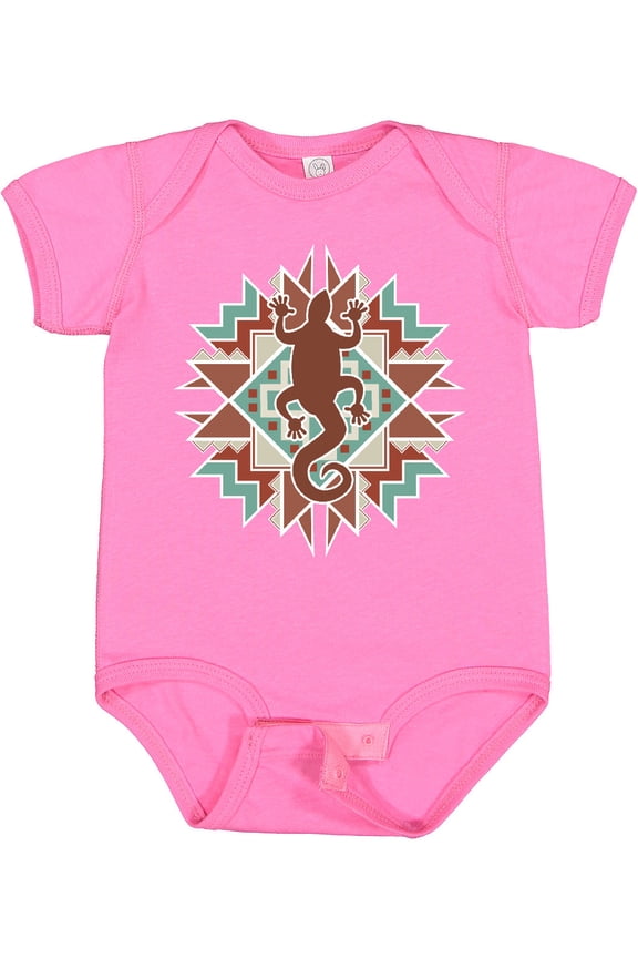Southwestern Native Pattern Lizard Boys or Girls Baby Bodysuit
