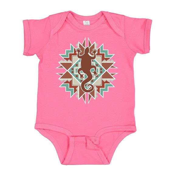 Inktastic Southwestern Native Pattern Lizard Boys or Girls Baby Bodysuit