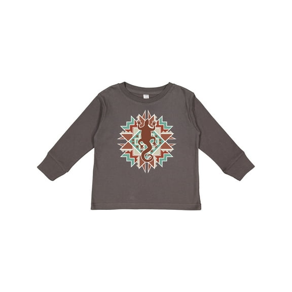 Inktastic Southwestern Native Pattern Lizard Boys or Girls Long Sleeve Toddler T-Shirt