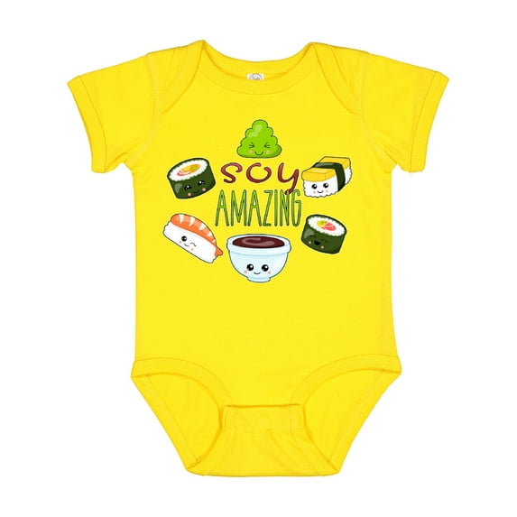 Inktastic Soy Amazing Cute Sushi and Wasabi Boys or Girls Baby Bodysuit