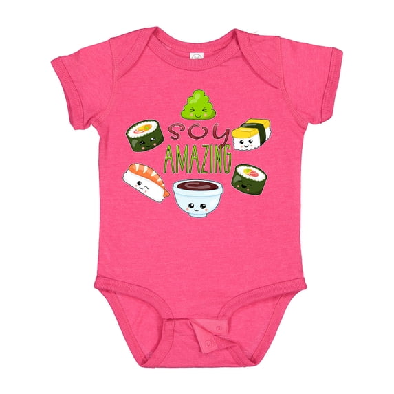 Inktastic Soy Amazing Cute Sushi and Wasabi Boys or Girls Baby Bodysuit