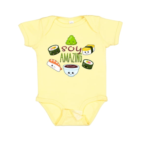 Inktastic Soy Amazing Cute Sushi and Wasabi Boys or Girls Baby Bodysuit