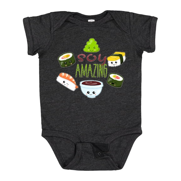 Inktastic Soy Amazing Cute Sushi and Wasabi Boys or Girls Baby Bodysuit