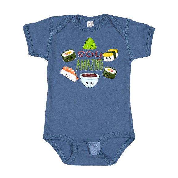 Inktastic Soy Amazing Cute Sushi and Wasabi Boys or Girls Baby Bodysuit