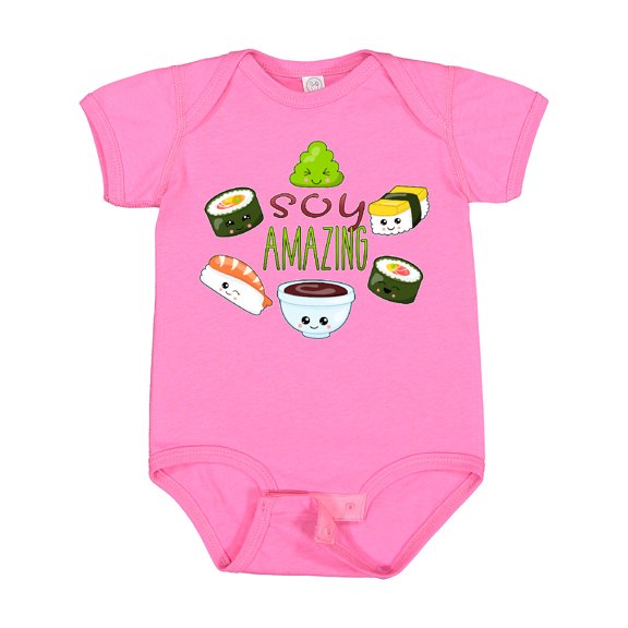 Inktastic Soy Amazing Cute Sushi and Wasabi Boys or Girls Baby Bodysuit