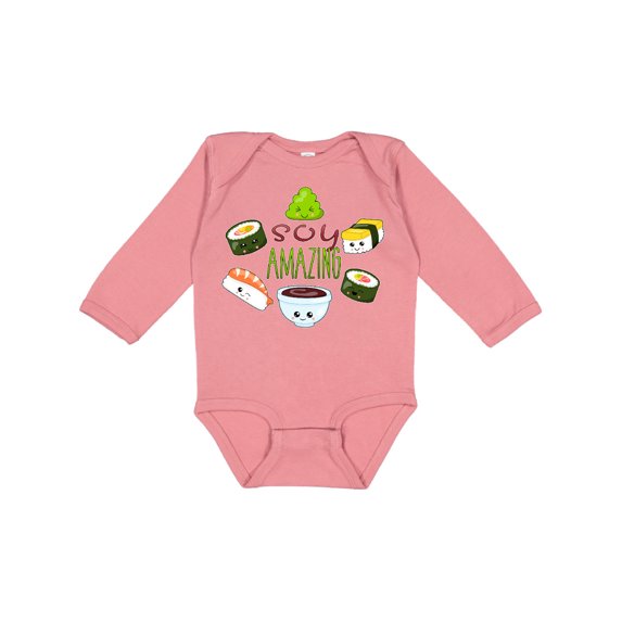 Inktastic Soy Amazing Cute Sushi and Wasabi Boys or Girls Long Sleeve Baby Bodysuit