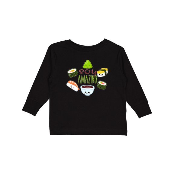 Inktastic Soy Amazing- cute sushi and wasabi Boys or Girls Long Sleeve Toddler T-Shirt
