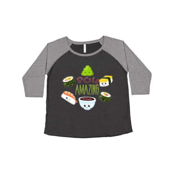 Inktastic Soy Amazing- cute sushi and wasabi Women's Plus Size T-Shirt