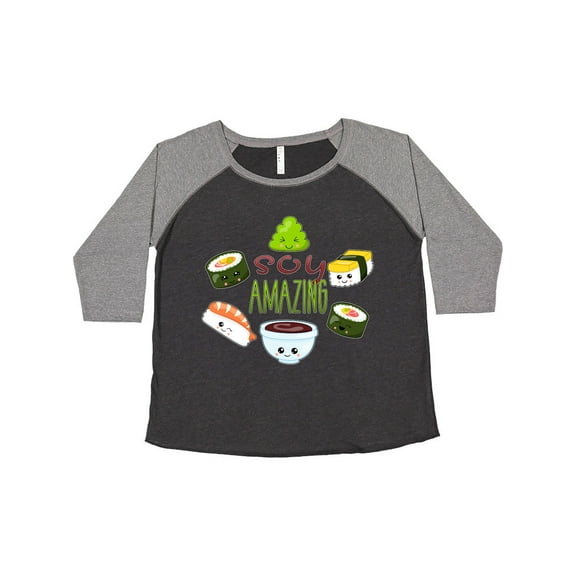 Inktastic Soy Amazing- cute sushi and wasabi Women's Plus Size T-Shirt