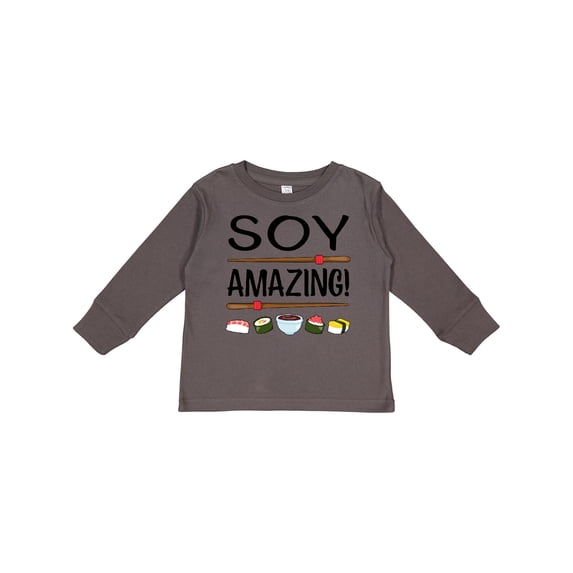 Inktastic Soy Amazing- fun with sushi Boys or Girls Long Sleeve Toddler T-Shirt