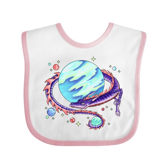 Inktastic Space Dragon and Planet Boys or Girls Baby Bib