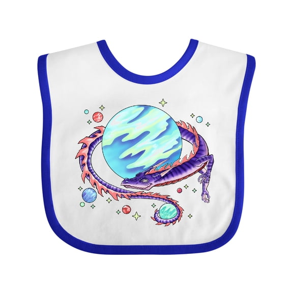 Inktastic Space Dragon and Planet Boys or Girls Baby Bib