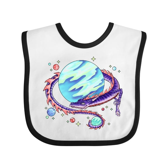 Inktastic Space Dragon and Planet Boys or Girls Baby Bib