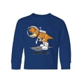 thumbnail image 1 of Inktastic Space Force Dinosaur Astronaut Long Sleeve Youth T-Shirt, 1 of 5