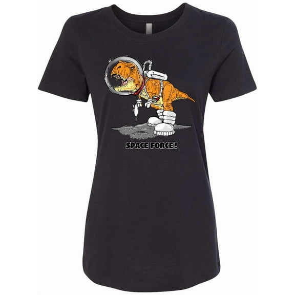 Inktastic Space Force Dinosaur Astronaut Women's T-Shirt