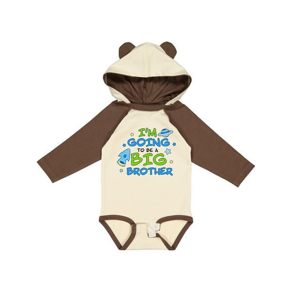 Inktastic Space Im Going To Be a Big Brother Boys Long Sleeve Baby Bodysuit