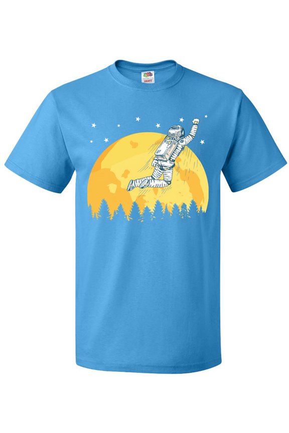 Space Outerspace Moon and Astronaut T-Shirt